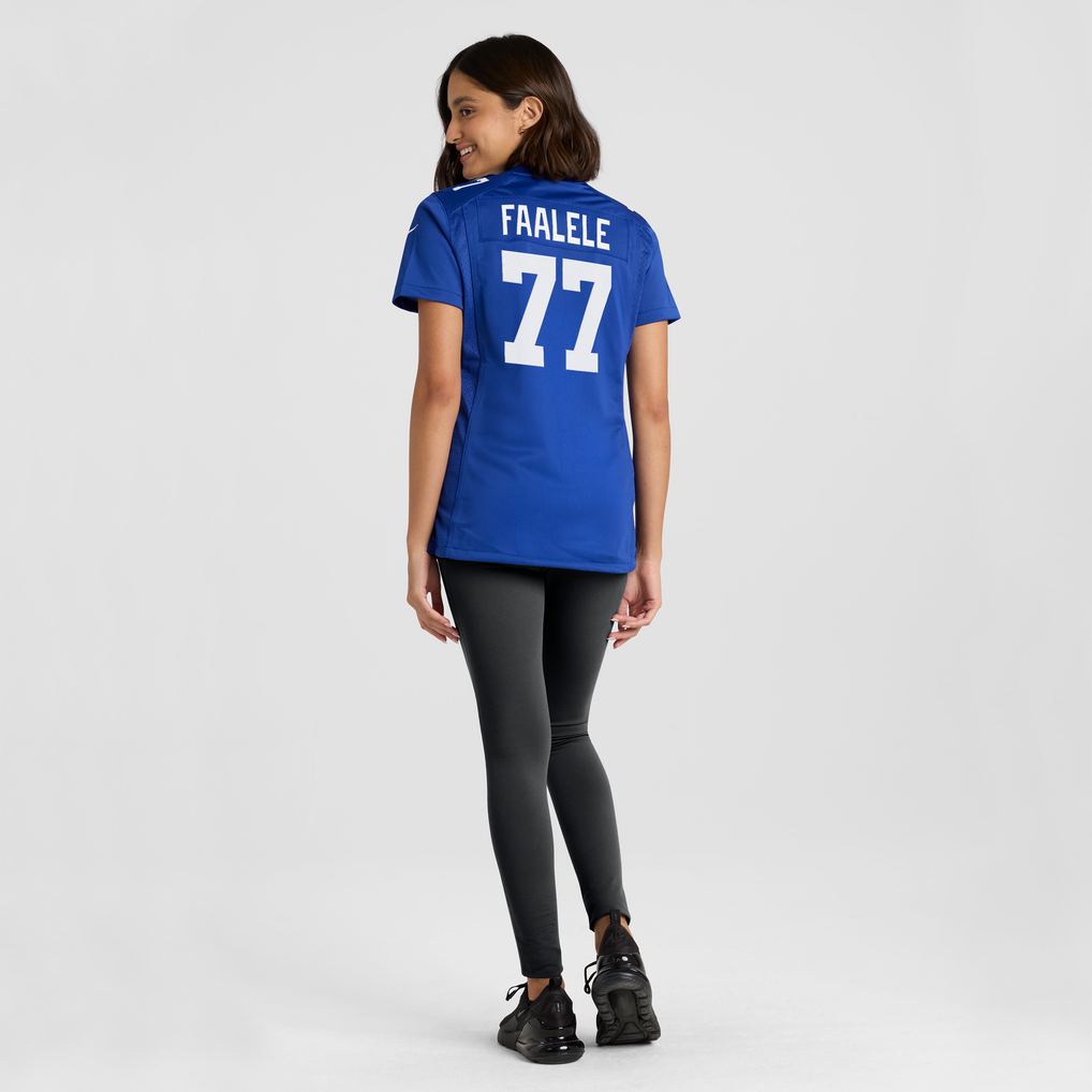 Women's New York Giants Daniel Faalele Nike Royal Team Game Jersey - Image 4