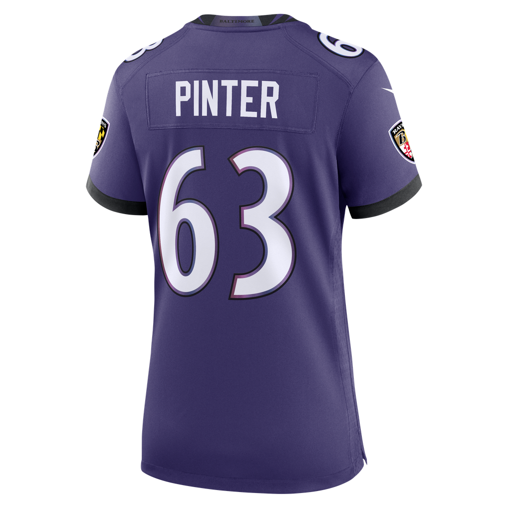 Women's Baltimore Ravens Danny Pinter Nike Purple Team Game Jersey