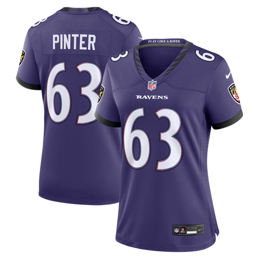 Women's Baltimore Ravens Danny Pinter Nike Purple Team Game Jersey