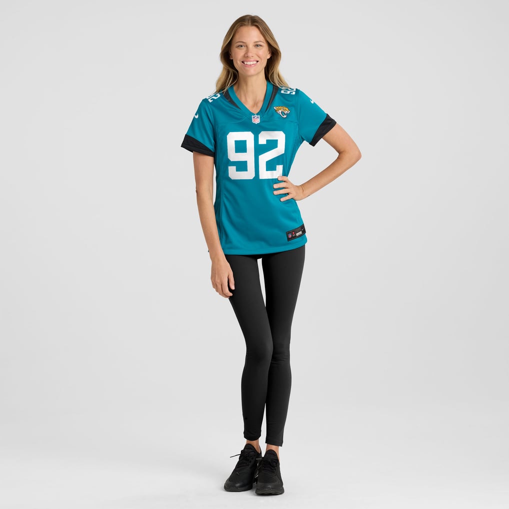 Women's Jacksonville Jaguars Danny Striggow Nike  Teal Team Game Jersey - Image 5