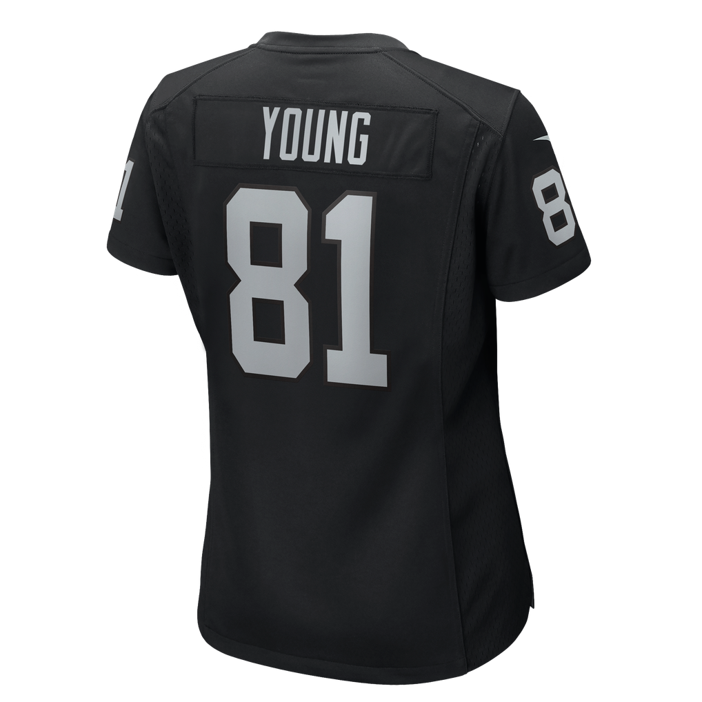 Women's Las Vegas Raiders Dareke Young Nike Black Team Game Jersey - Image 8
