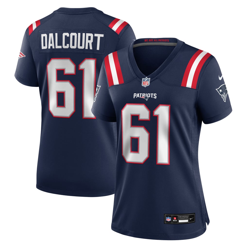 Women's New England Patriots Darrian Dalcourt Nike Navy Team Game Jersey - Image 1