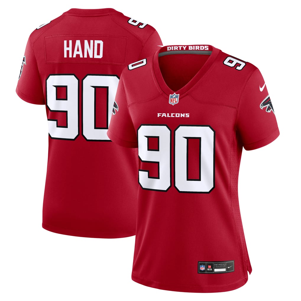 Women's Atlanta Falcons Da'Shawn Hand Nike Red Team Game Jersey