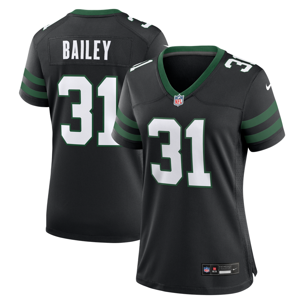Women's New York Jets David Bailey Nike Legacy Black Alternate Game Jersey - Image 2
