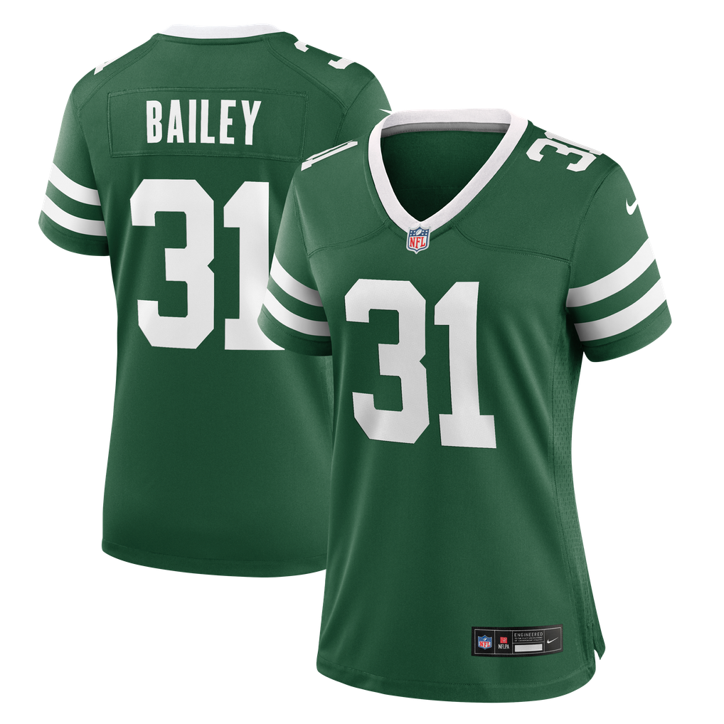 Women's New York Jets David Bailey Nike Legacy Green Team Game Jersey - Image 1