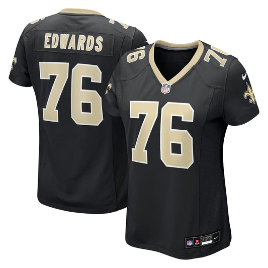 Women's New Orleans Saints David Edwards Nike  Black Team Game Jersey - Image 1
