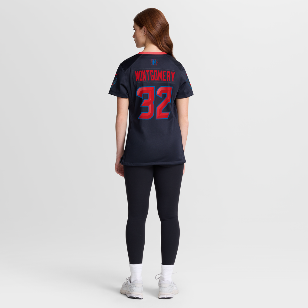 Women's Houston Texans David Montgomery Nike Navy Alternate Game Jersey - Image 4