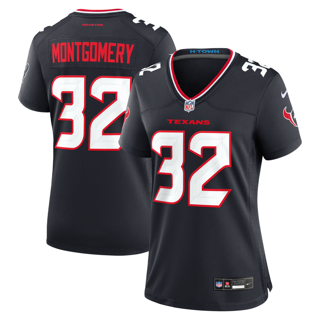 Women's Houston Texans David Montgomery Nike Navy Game Jersey - Image 1