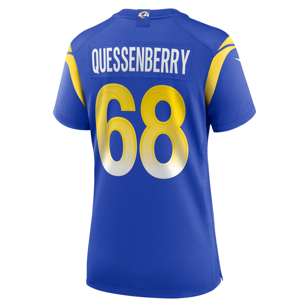Women's Los Angeles Rams David Quessenberry Nike  Royal Team Game Jersey - Image 4