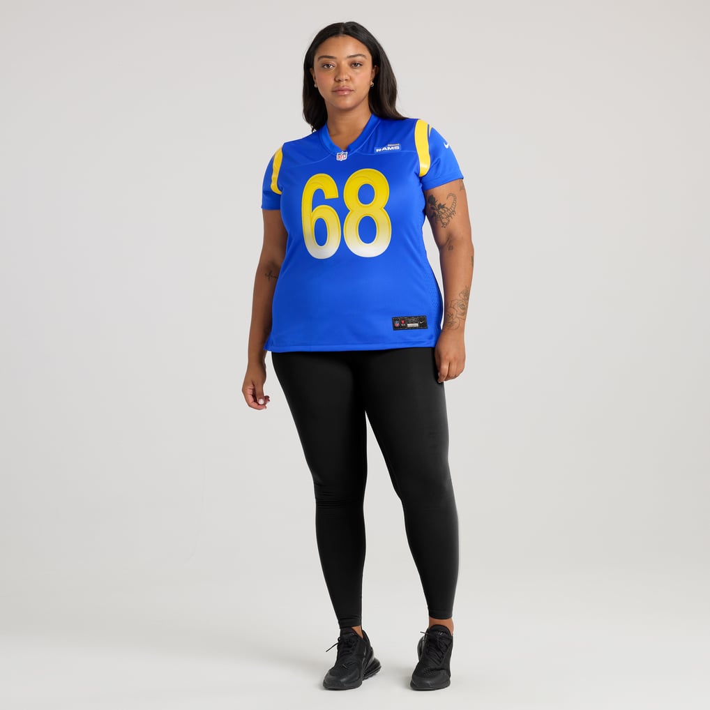 Women's Los Angeles Rams David Quessenberry Nike  Royal Team Game Jersey - Image 7