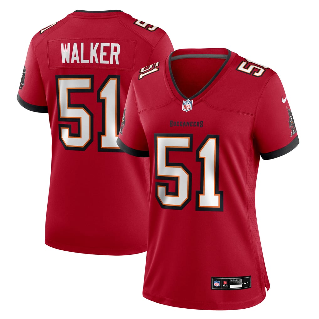 Women's Tampa Bay Buccaneers David Walker Nike  Red Team Game Jersey - Image 2