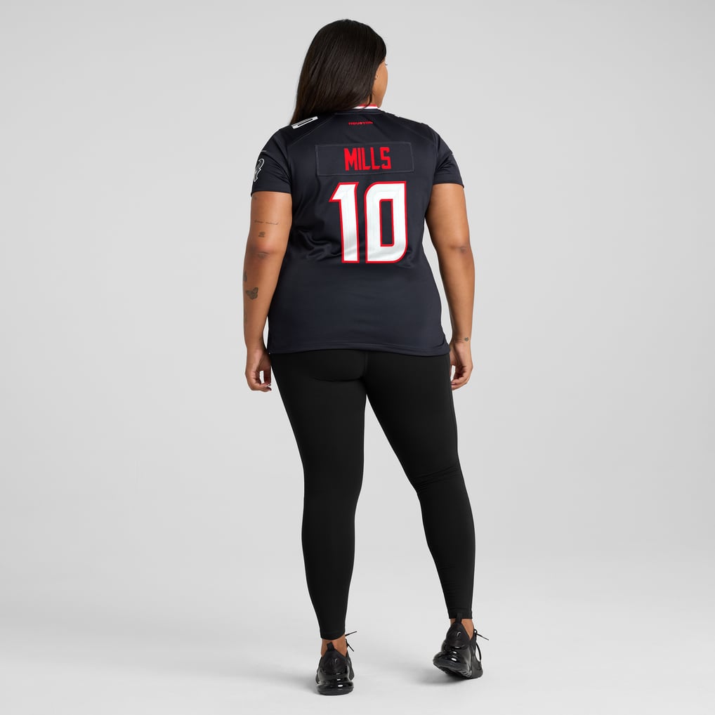 Women's Houston Texans Davis Mills Nike  Navy Team Game Jersey - Image 8