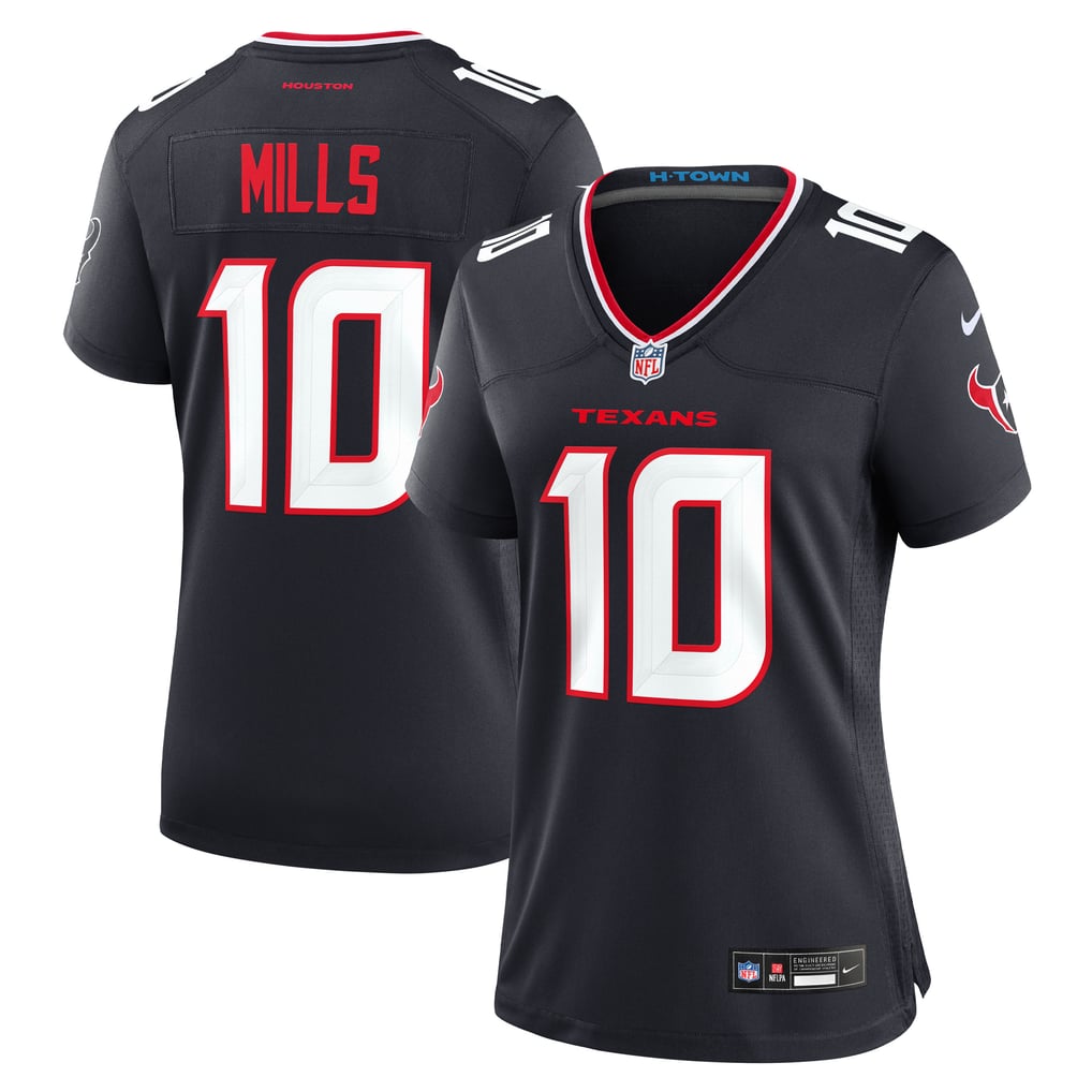 Women's Houston Texans Davis Mills Nike  Navy Team Game Jersey - Image 1