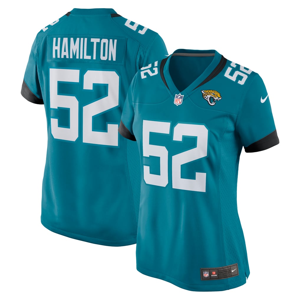 Women's Jacksonville Jaguars DaVon Hamilton Nike Teal Nike Game Jersey - Image 1