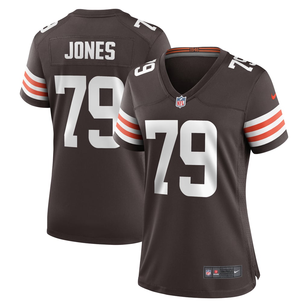 Women's Cleveland Browns Dawand Jones Nike Brown Team Game Jersey - Image 2