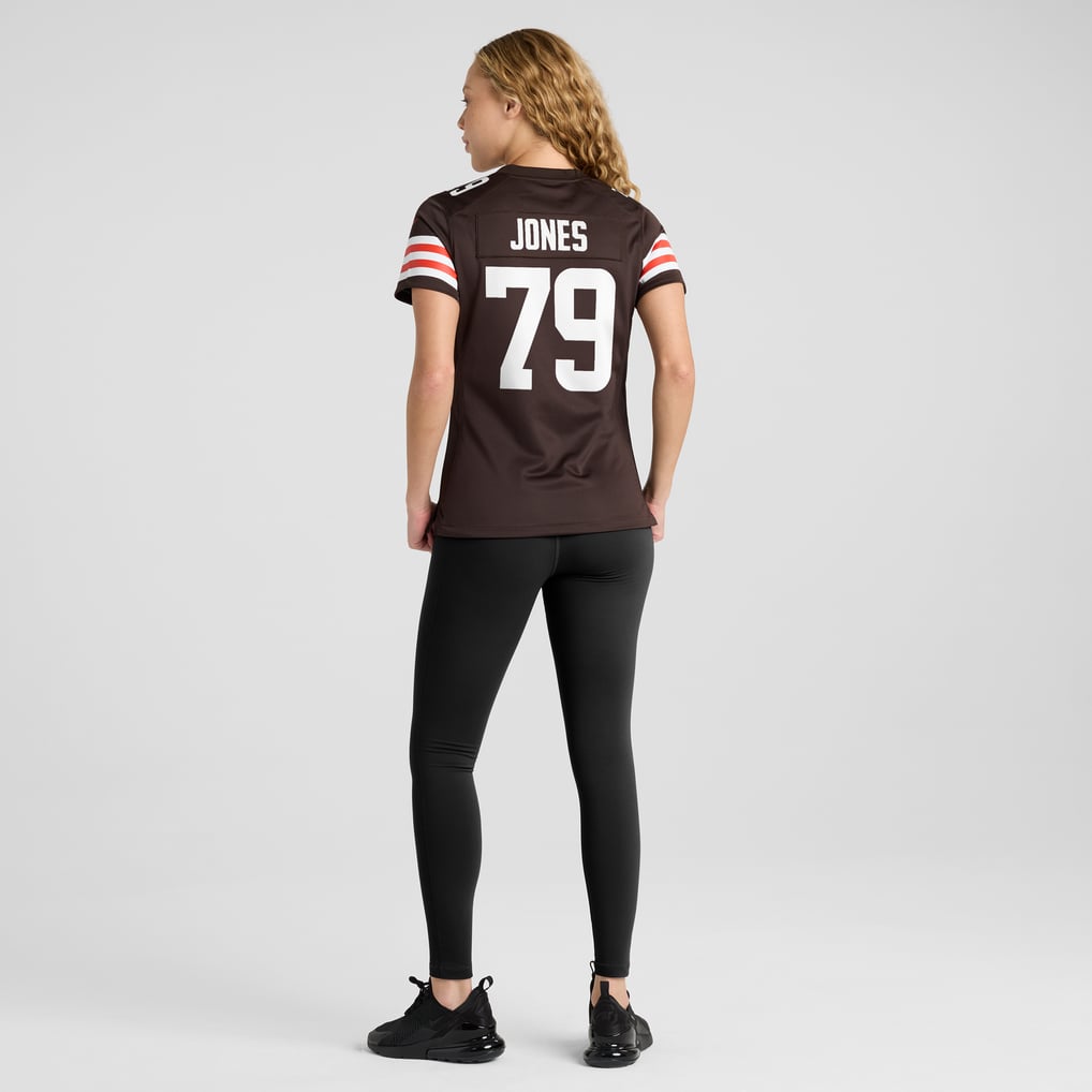 Women's Cleveland Browns Dawand Jones Nike Brown Team Game Jersey - Image 6