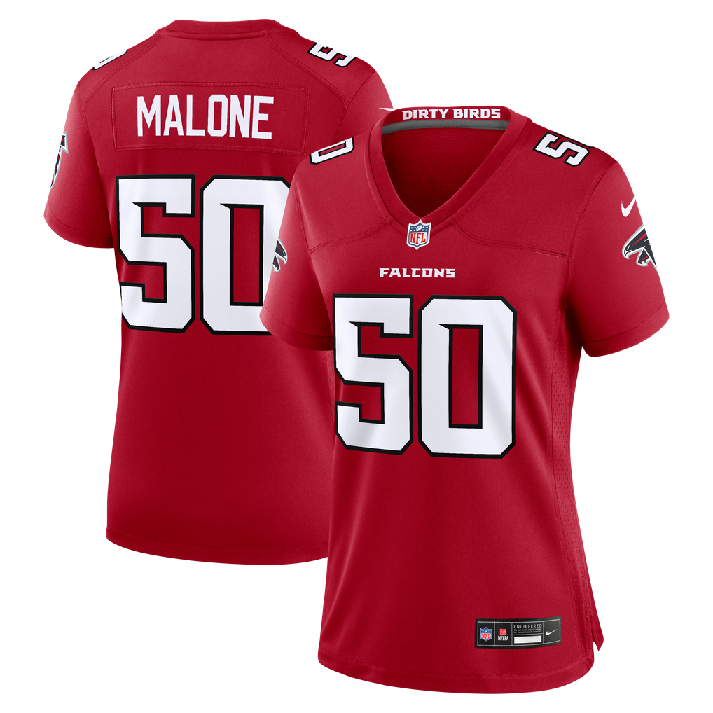 Women's Atlanta Falcons Deangelo Malone Nike Red Team Game Jersey