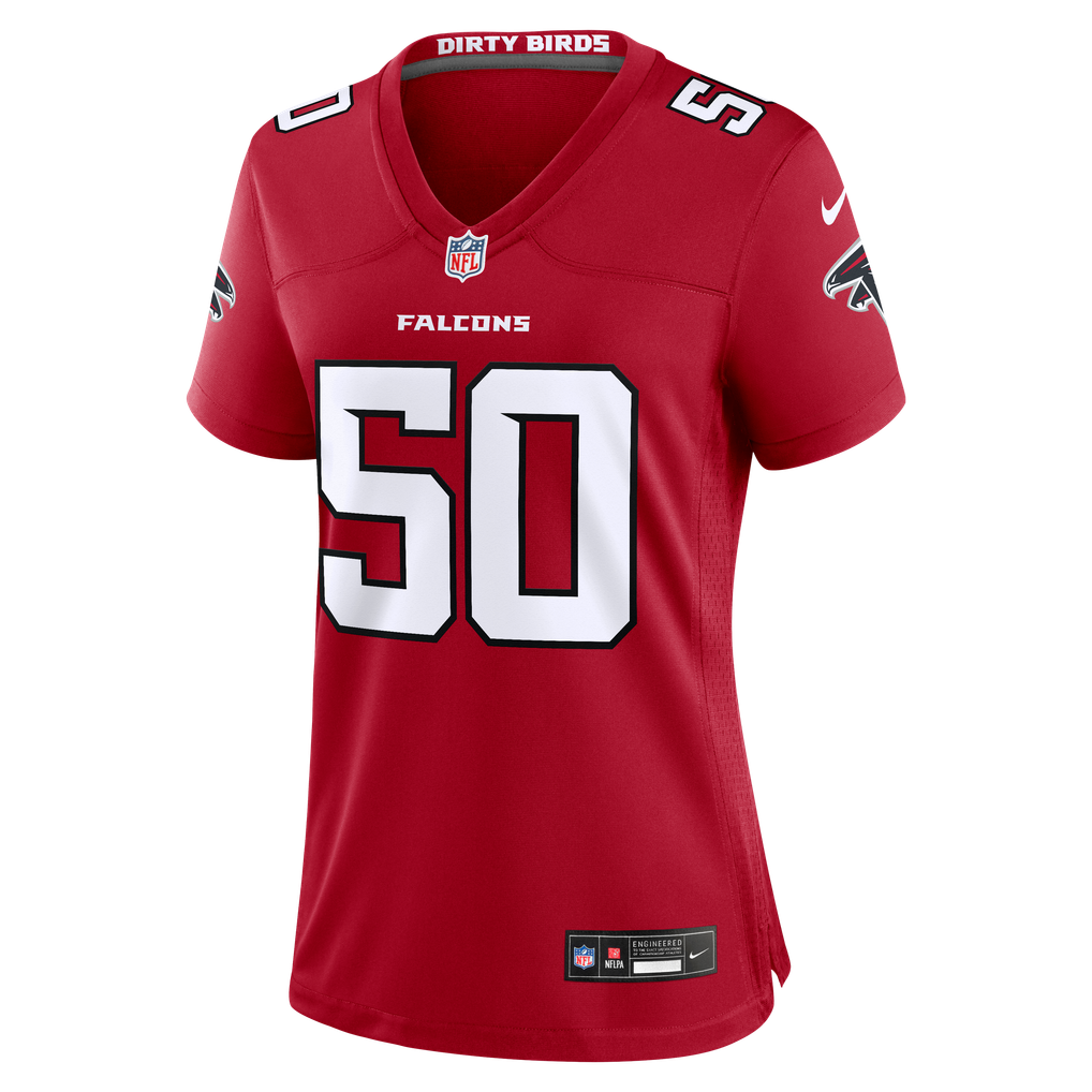 Women's Atlanta Falcons Deangelo Malone Nike Red Team Game Jersey