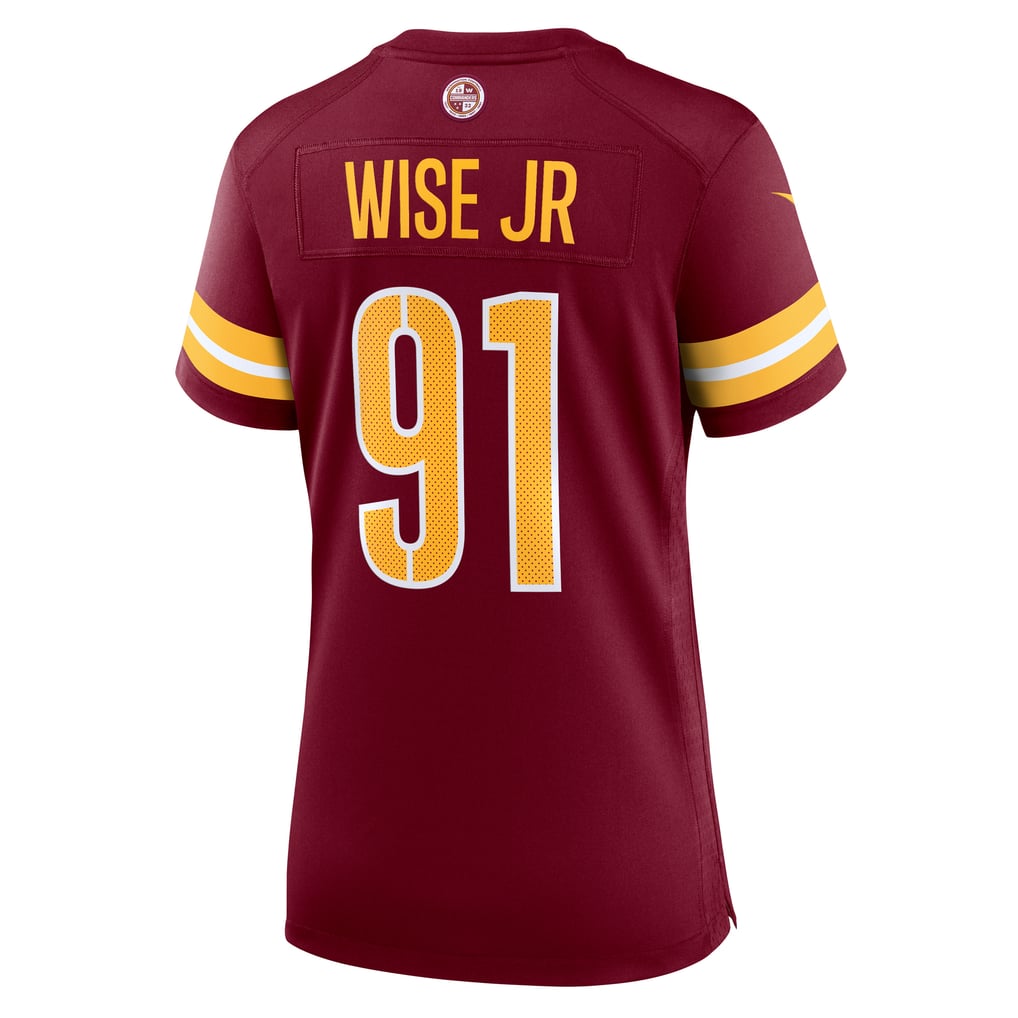 Women's Washington Commanders Deatrich Wise Jr. Nike  Burgundy Team Game Jersey - Image 4