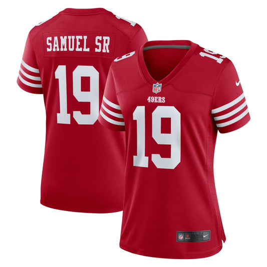 Women's San Francisco 49ers Deebo Samuel Sr Nike Scarlet Team Game Jersey - Image 1