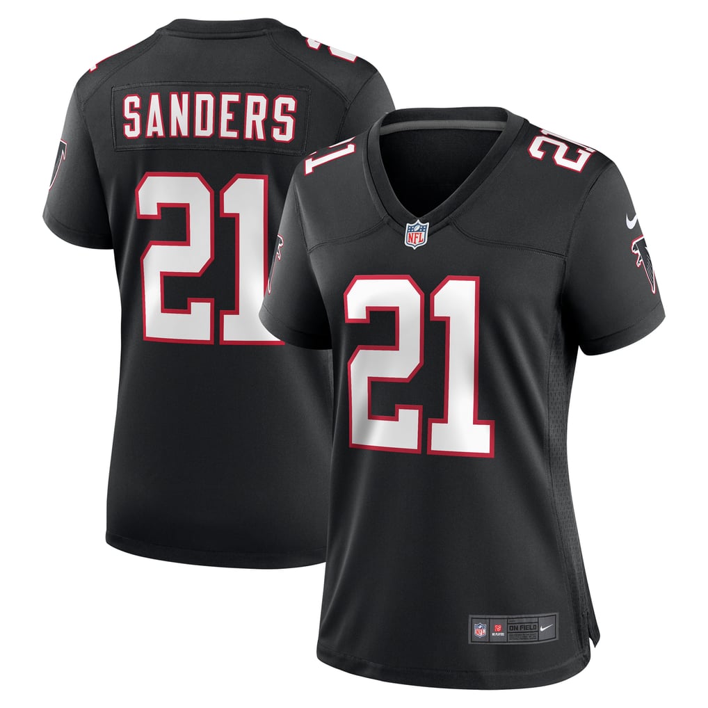 Women's Atlanta Falcons Deion Sanders Nike Black Alternate Retired Player Game Jersey