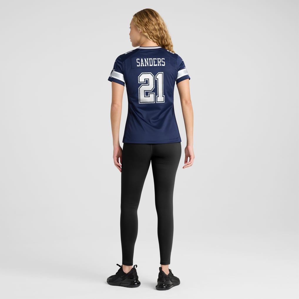 Women's Dallas Cowboys Deion Sanders Nike  Navy Team Retired Player Game Jersey - Image 6