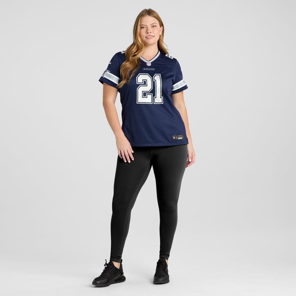 Women's Dallas Cowboys Deion Sanders Nike  Navy Team Retired Player Game Jersey - Image 7