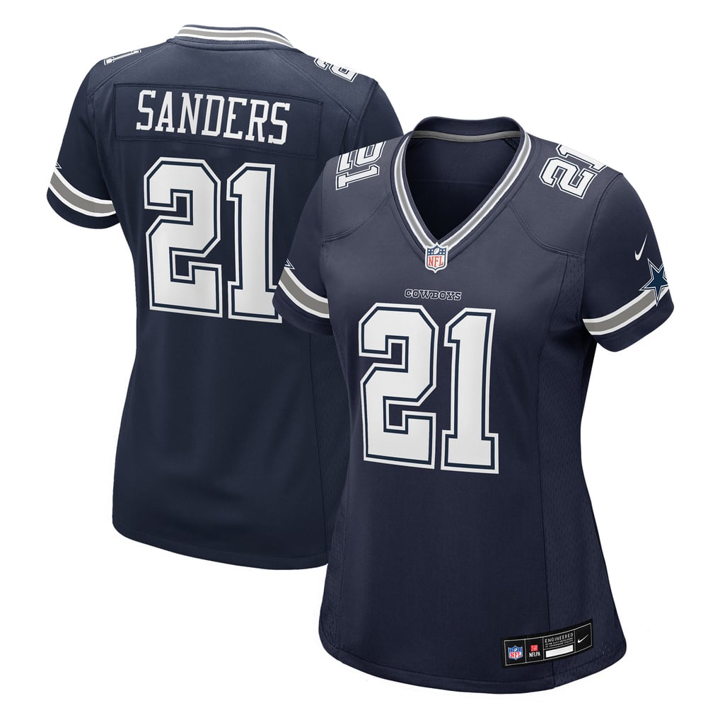Women's Dallas Cowboys Deion Sanders Nike  Navy Team Retired Player Game Jersey - Image 1