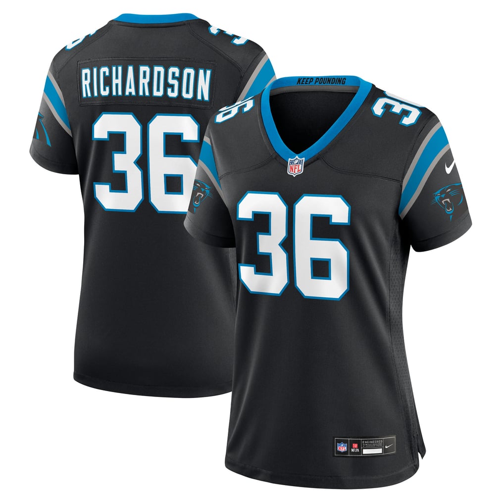 Women's Carolina Panthers Demani Richardson Nike Black Team Game Jersey - Image 1
