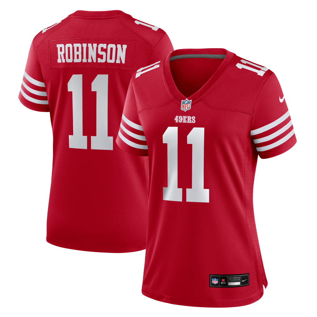 Women's San Francisco 49ers Demarcus Robinson Nike Scarlet Team Game Jersey - Image 2
