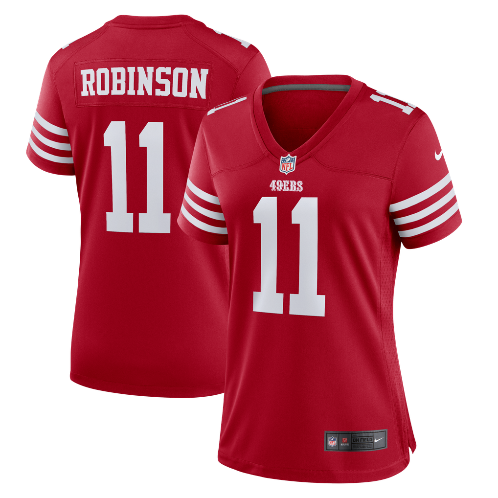 Women's San Francisco 49ers Demarcus Robinson Nike Scarlet Team Game Jersey - Image 1