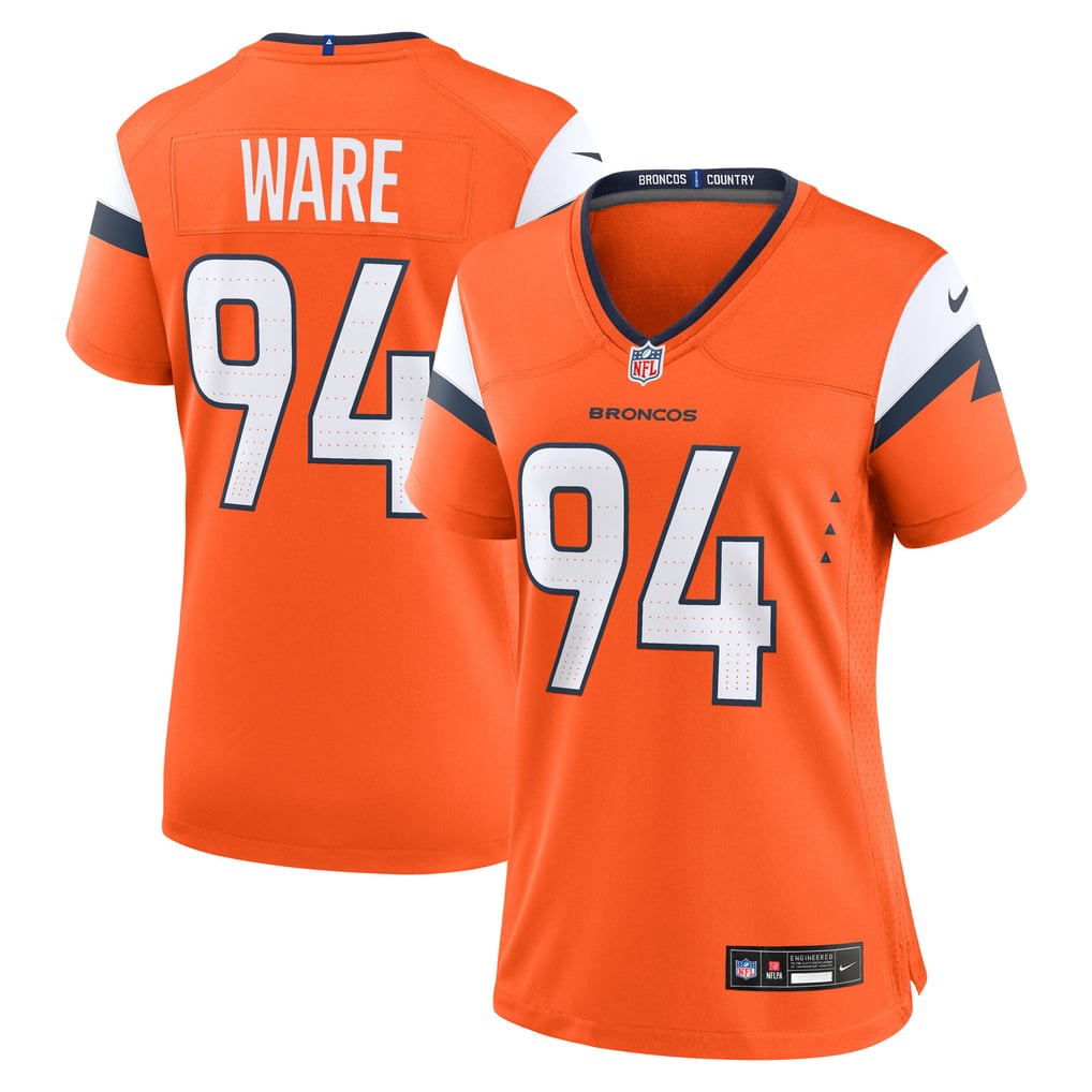 Women's Denver Broncos DeMarcus Ware Nike  Orange Team Retired Game Jersey - Image 2