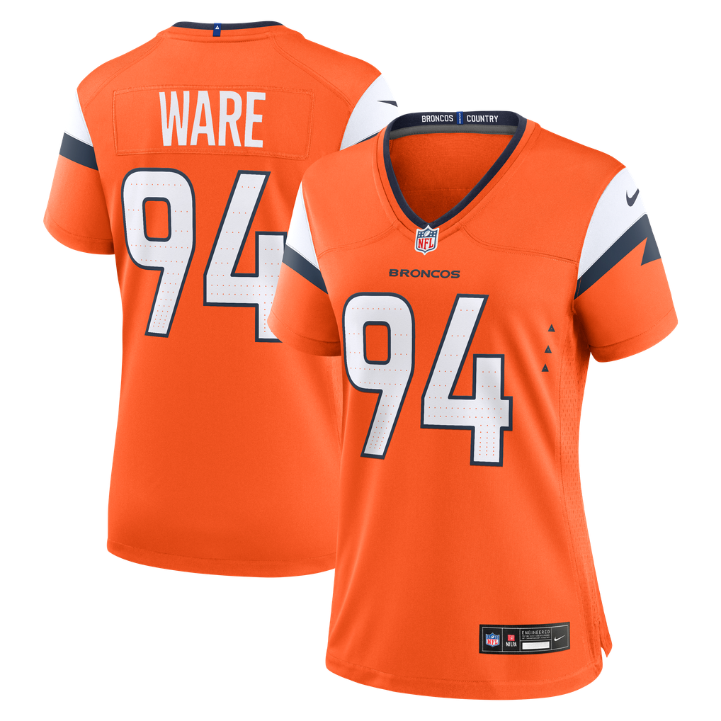 Women's Denver Broncos DeMarcus Ware Nike  Orange Team Retired Game Jersey - Image 1