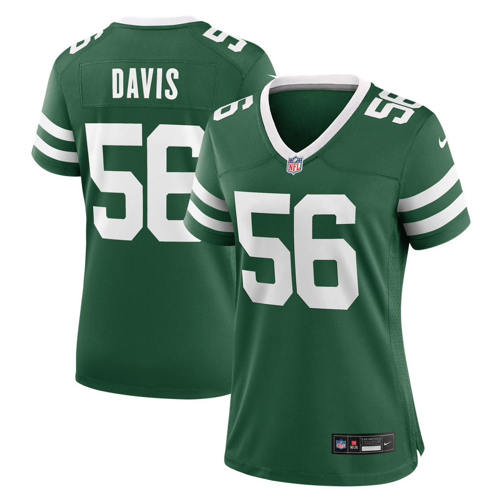 Women's New York Jets Demario Davis Nike Legacy Green Team Game Jersey - Image 1