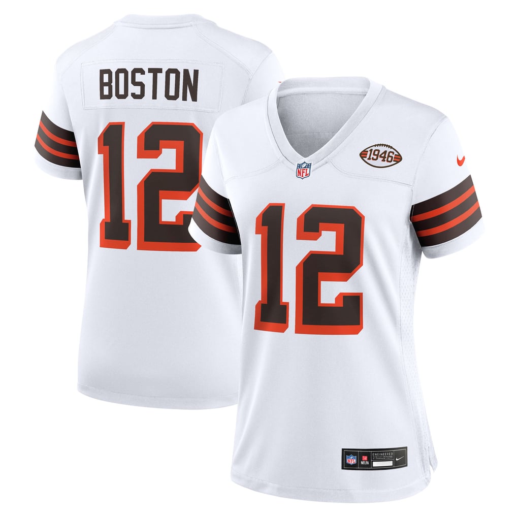 Women's Cleveland Browns Denzel Boston Nike White Alternate Game Jersey - Image 1