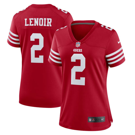 Women's San Francisco 49ers Deommodore Lenoir Nike  Scarlet  Game Jersey - Image 1
