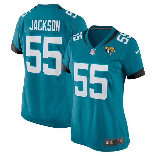 Women's Jacksonville Jaguars Dequan Jackson Nike  Teal  Game Jersey - Image 1