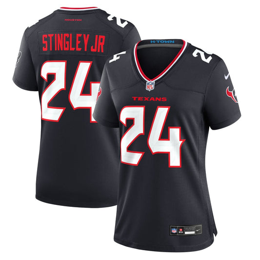 Women's Houston Texans Derek Stingley Jr. Nike Navy Game Jersey - Image 1