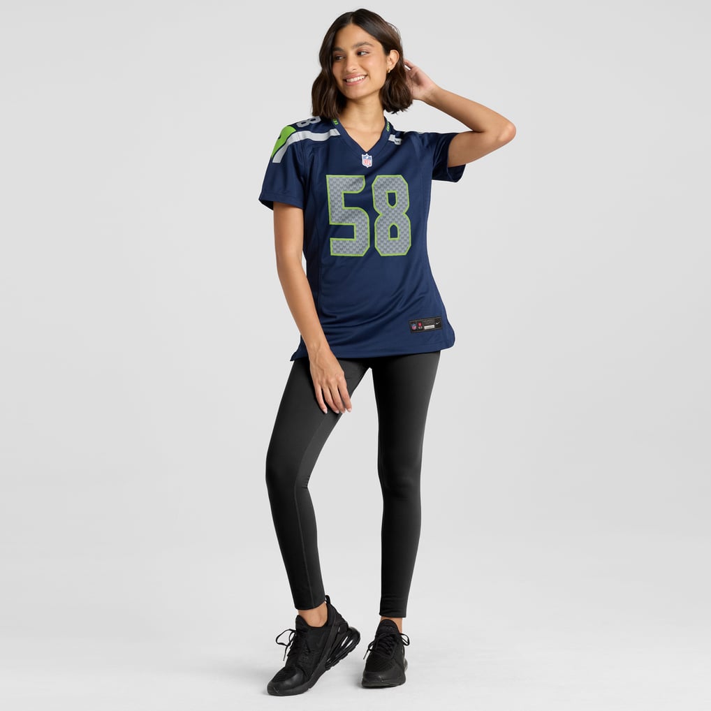 Women's Seattle Seahawks Derick Hall Nike College College Navy Team Game Jersey - Image 5