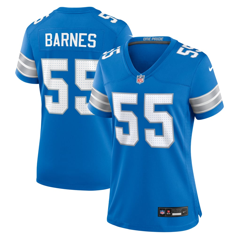 Women's Detroit Lions Derrick Barnes Nike  Blue Team Game Jersey - Image 2