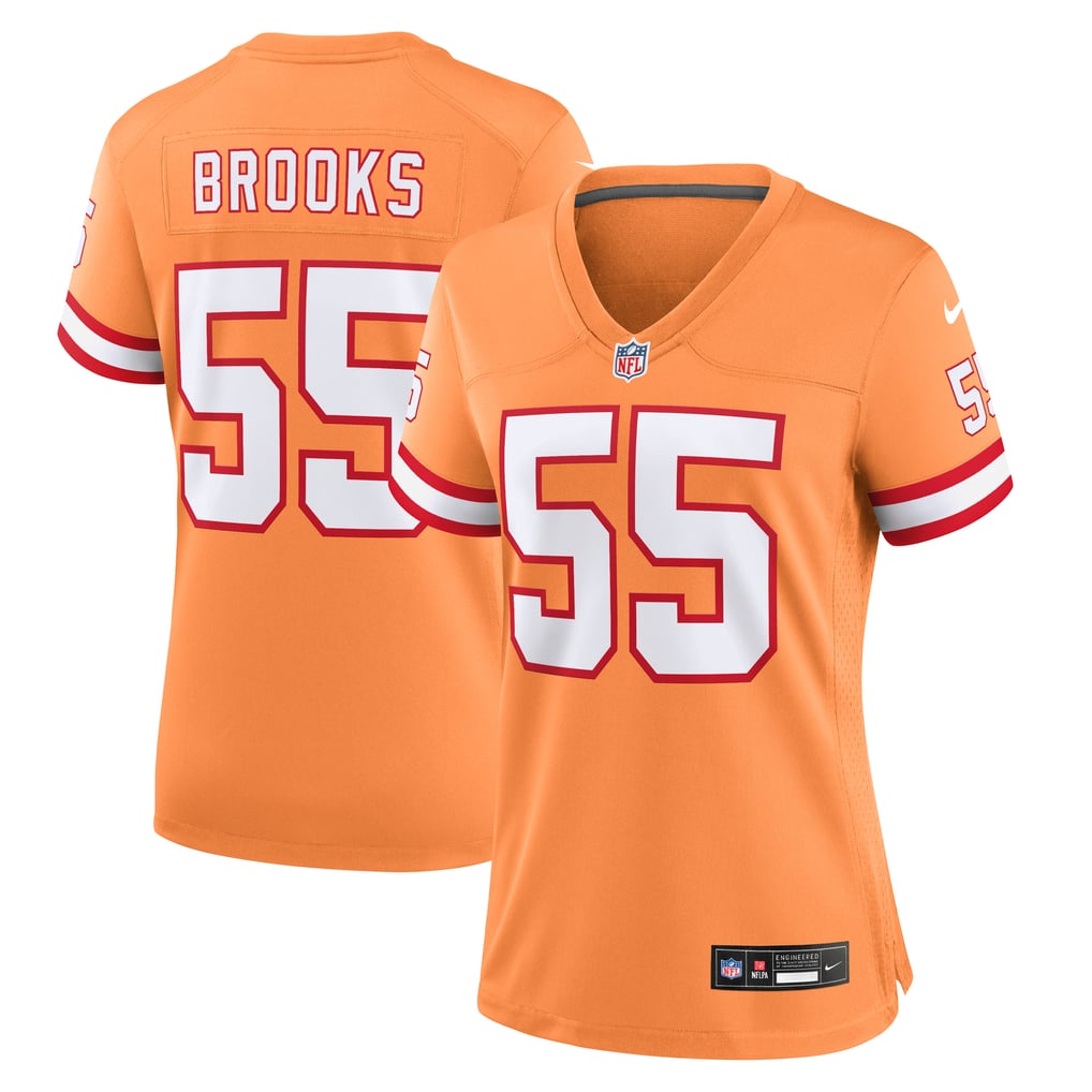 Women's Tampa Bay Buccaneers Derrick Brooks Nike Orange Throwback Game Jersey - Image 1