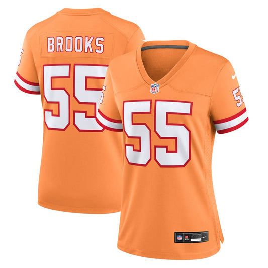 Women's Tampa Bay Buccaneers Derrick Brooks Nike Orange Throwback Game Jersey - Image 1
