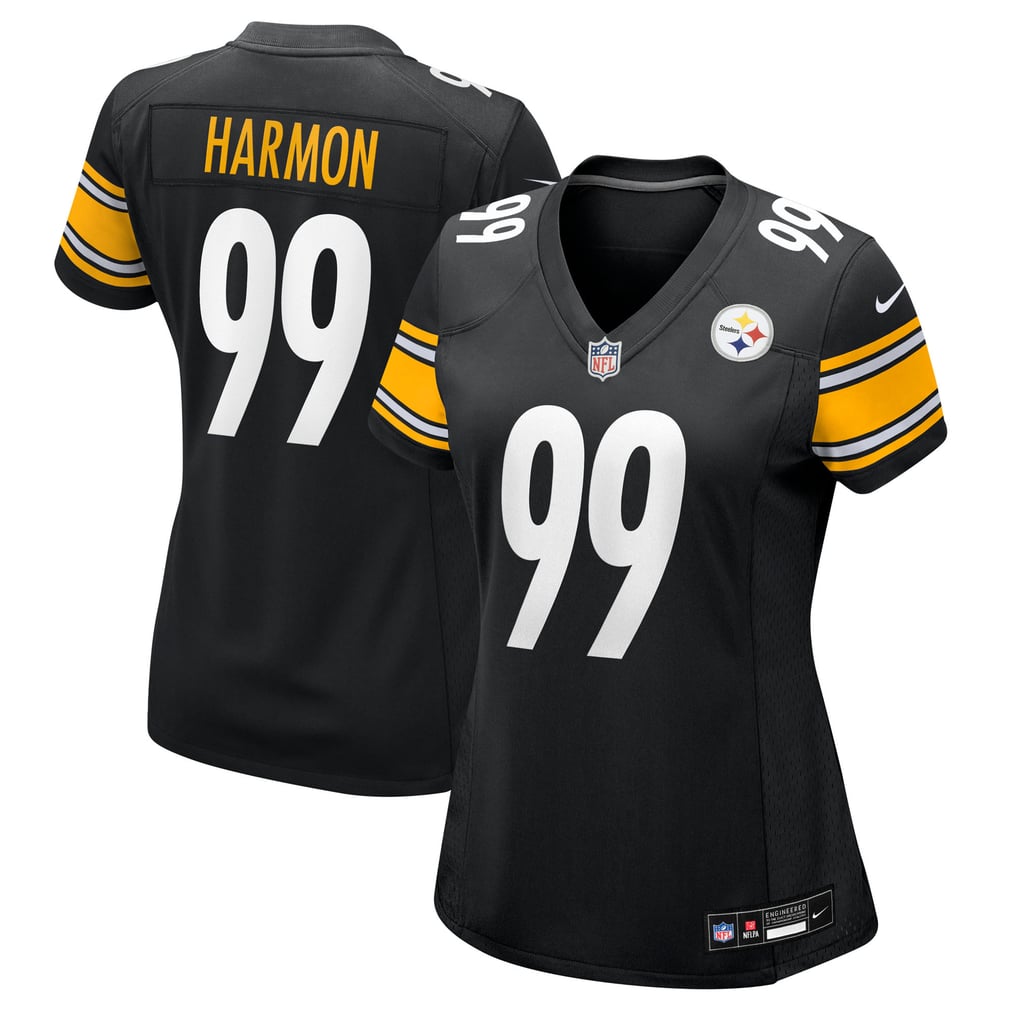 Women's Pittsburgh Steelers Derrick Harmon Nike  Black Team Game Jersey - Image 2