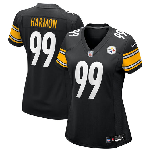Women's Pittsburgh Steelers Derrick Harmon Nike  Black Team Game Jersey - Image 1