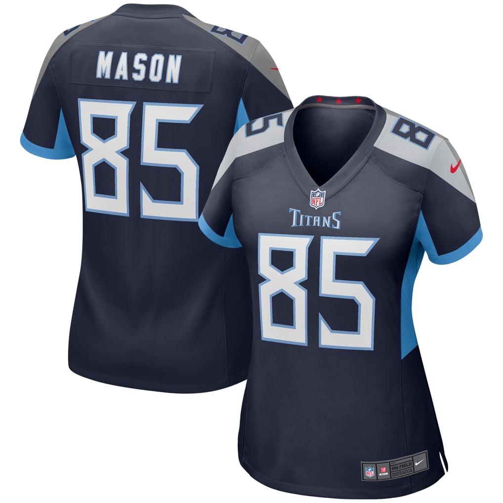 Women's Tennessee Titans Derrick Mason Nike Navy Game Retired Player Jersey - Image 1