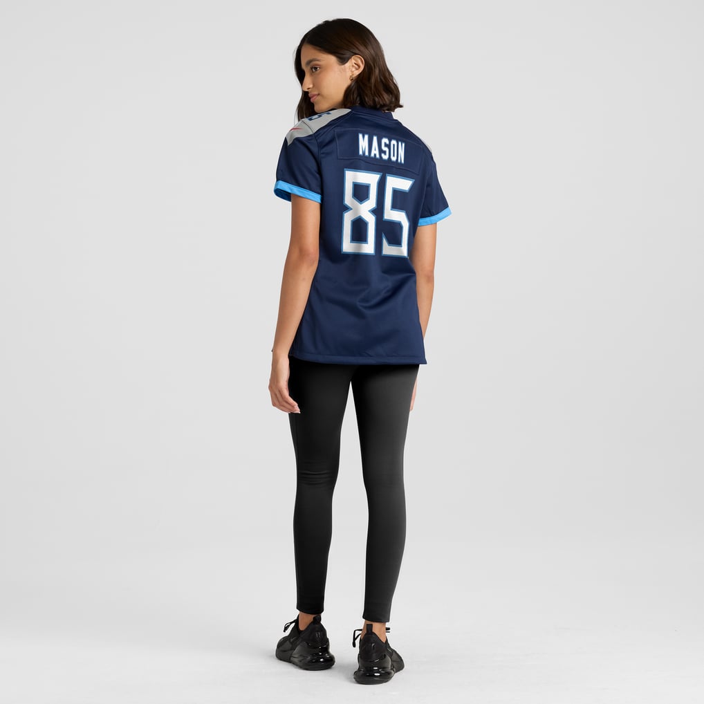 Women's Tennessee Titans Derrick Mason Nike Navy Game Retired Player Jersey - Image 6
