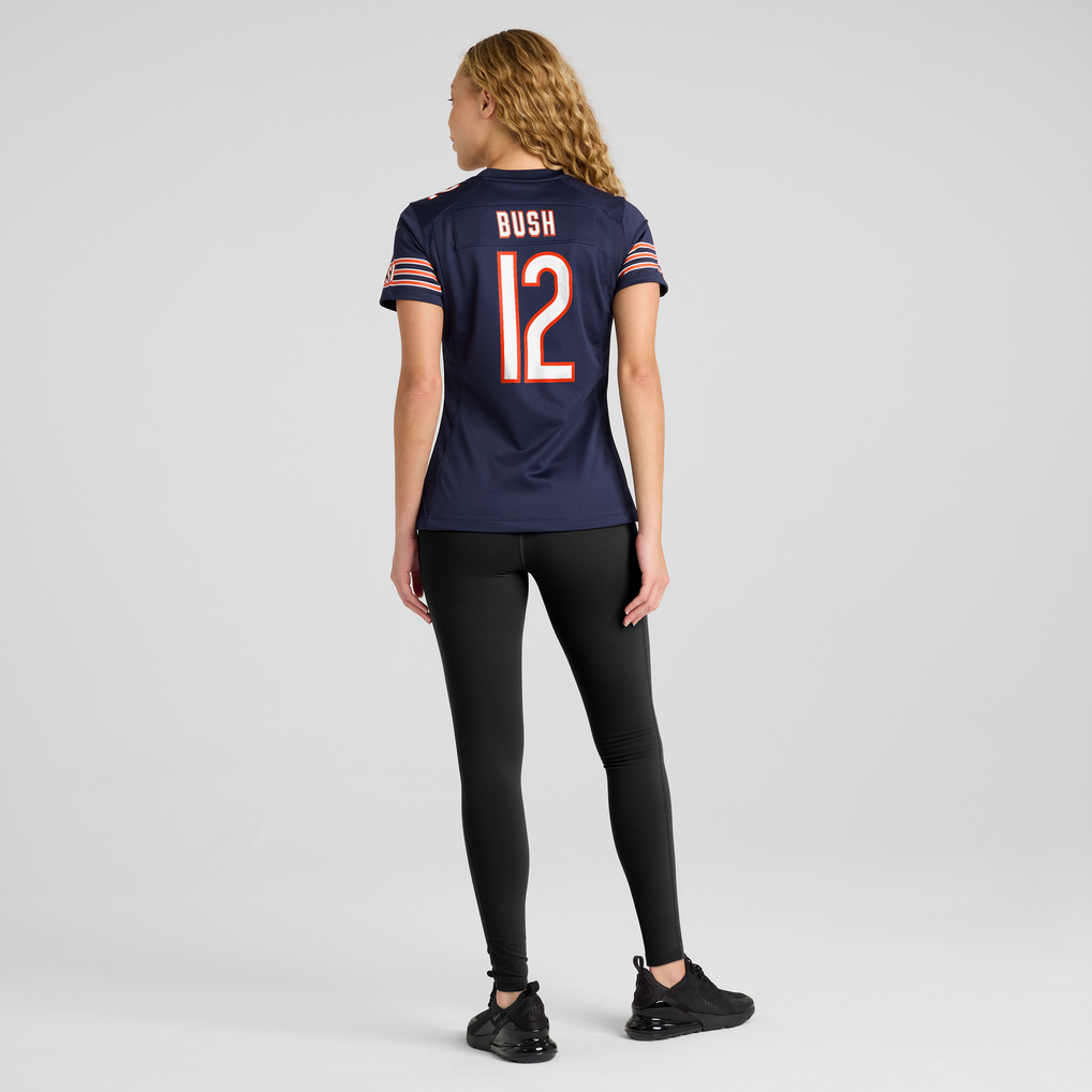 Women's Chicago Bears Devin Bush Nike Navy Team Game Jersey - Image 4