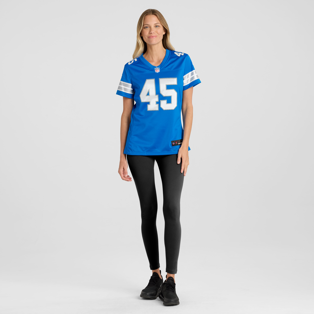 Women's Detroit Lions Devin White Nike Blue Team Game Jersey - Image 3