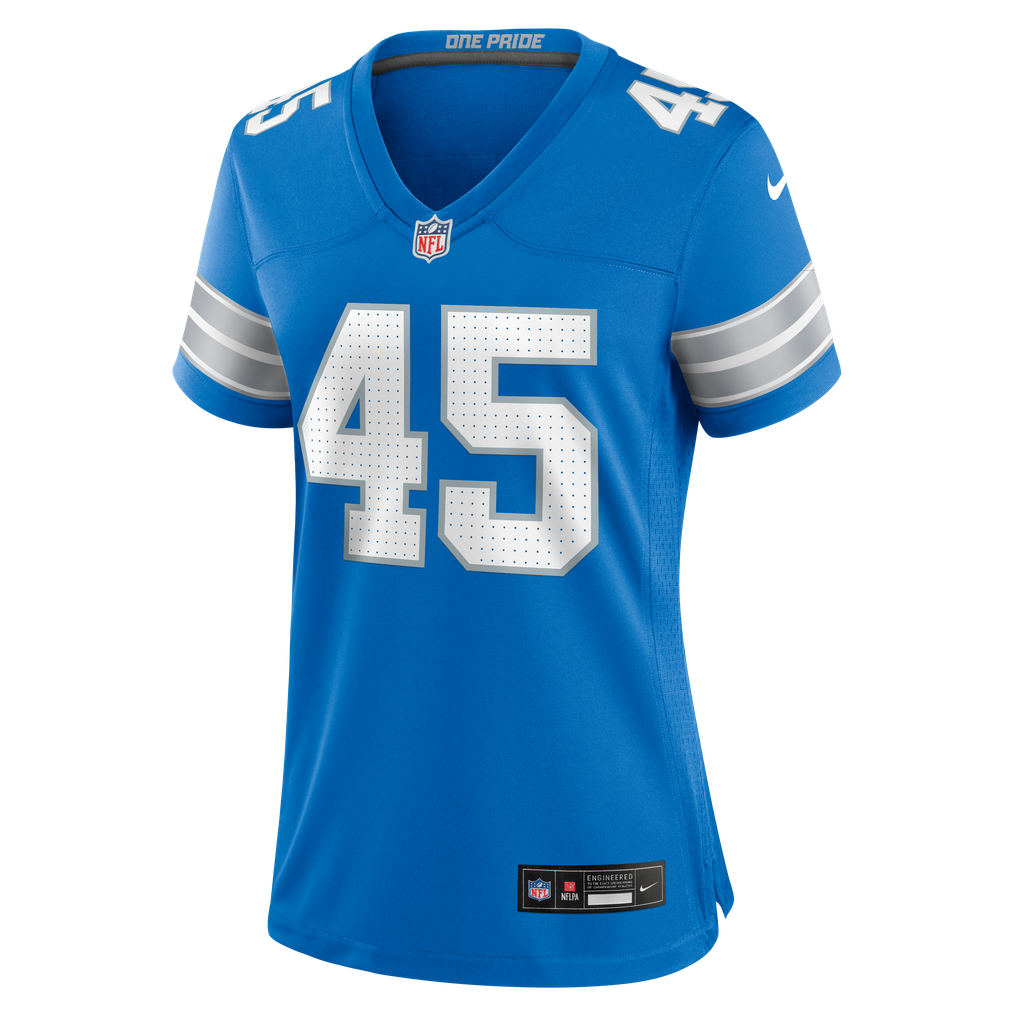 Women's Detroit Lions Devin White Nike Blue Team Game Jersey - Image 7