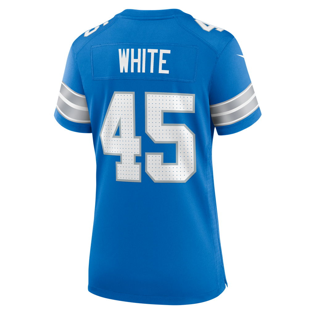 Women's Detroit Lions Devin White Nike Blue Team Game Jersey - Image 8